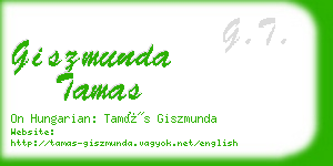giszmunda tamas business card